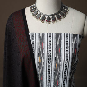 Pochampally Ikat Cotton 2pc Unstitched Dress Material Kurta Set 02