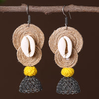 Ruhani German Silver Jute Jhumki Earrings