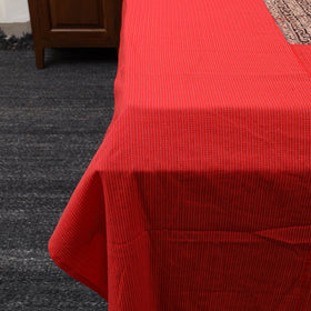 Red Kantha Stitch with Kalamkari Patch Cotton Bedsheet Set