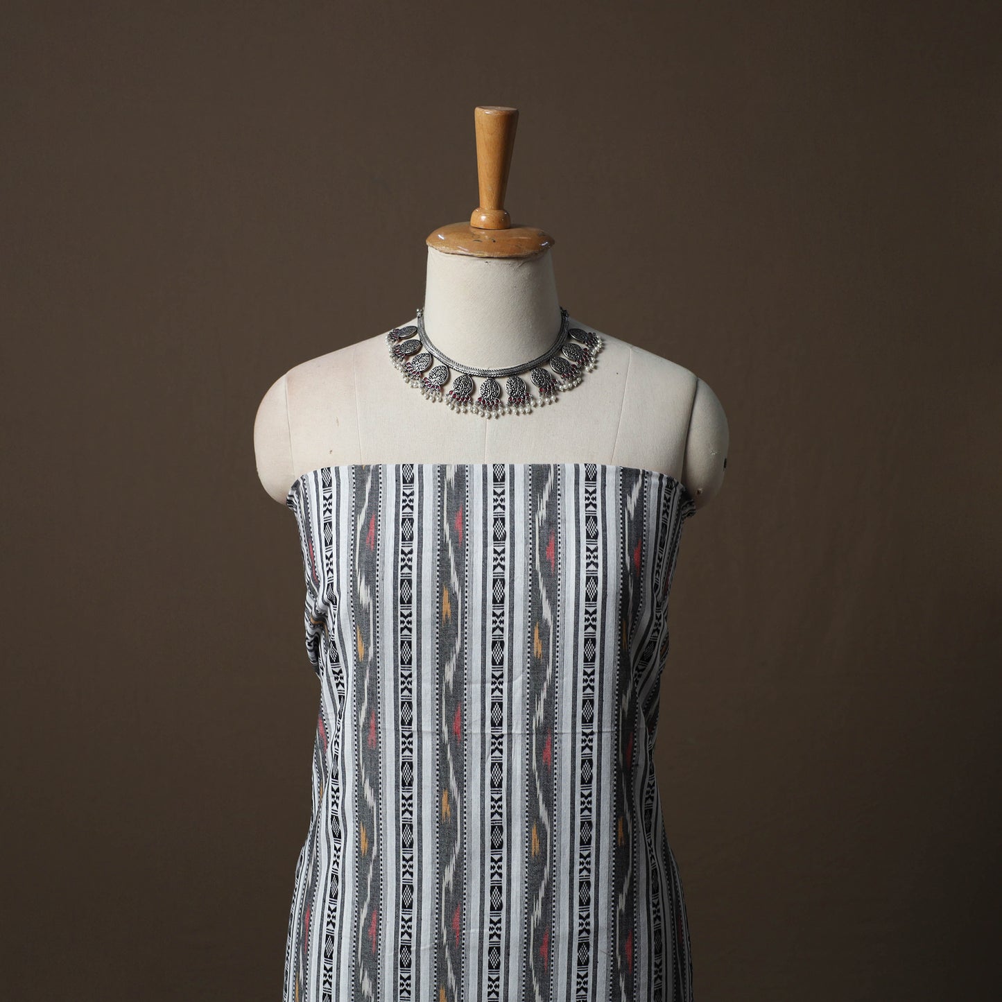 Pochampally Ikat Cotton 2pc Unstitched Dress Material Kurta Set 02