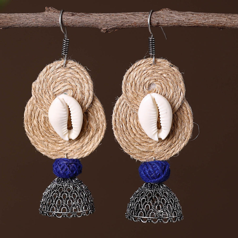 Nithya German Silver Jute Jhumki Earrings