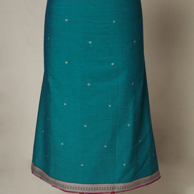 Blue - 3pc Cotton Unstitched Jacquard Dress Material 35