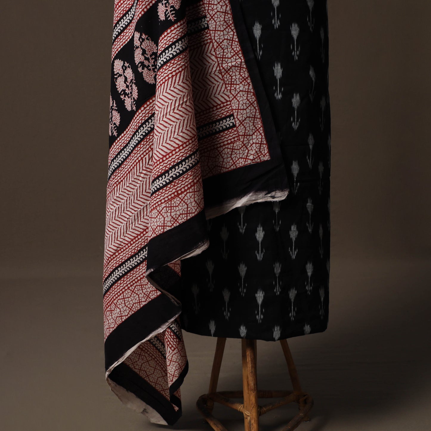 Pochampally Ikat Cotton 2pc Unstitched Dress Material Kurta Set 03