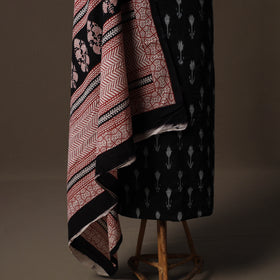 Pochampally Ikat Cotton 2pc Unstitched Dress Material Kurta Set 03