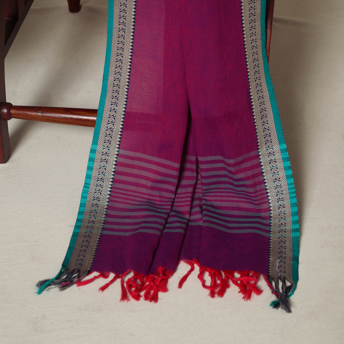 Blue - 3pc Cotton Unstitched Jacquard Dress Material 35