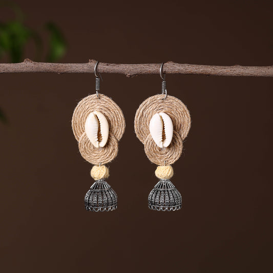 Saba German Silver Jute Jhumki Earrings