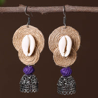 Nayra German Silver Jute Jhumki Earrings