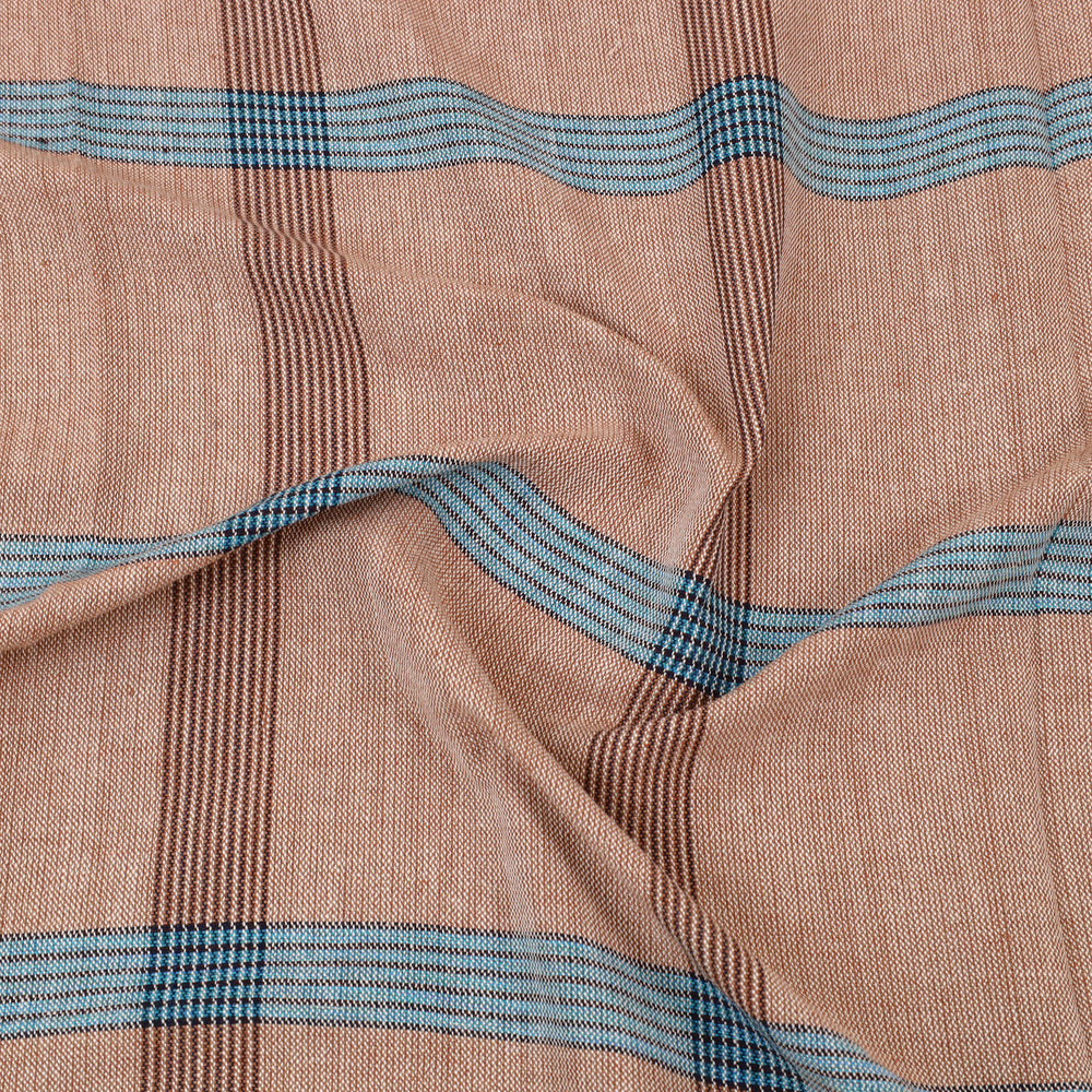 Brown - Plain Cotton Single Handloom Bed Cover (90 x 60 in) 64