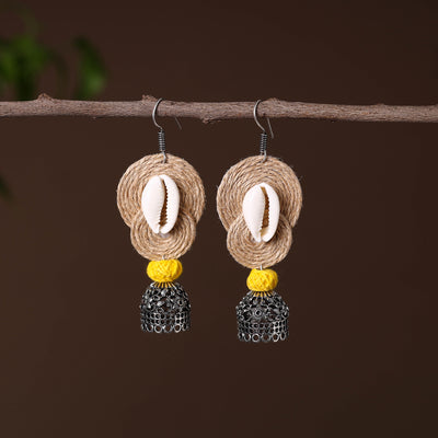 Muskan German Silver Jute Jhumki Earrings