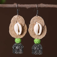 Anaisha German Silver Jute Jhumki Earrings