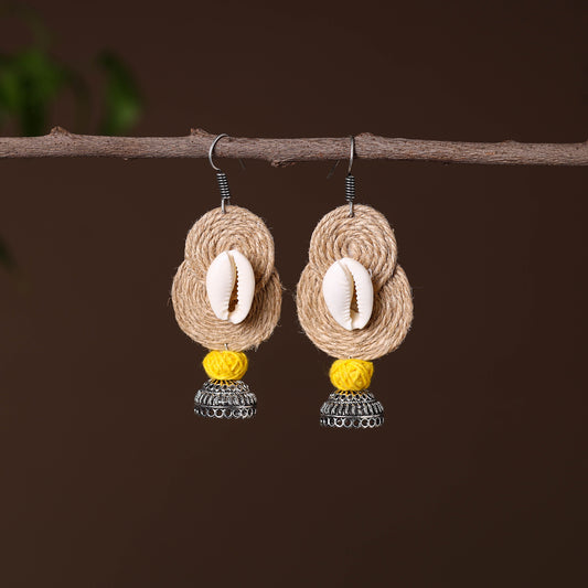 Arohi German Silver Jute Jhumki Earrings