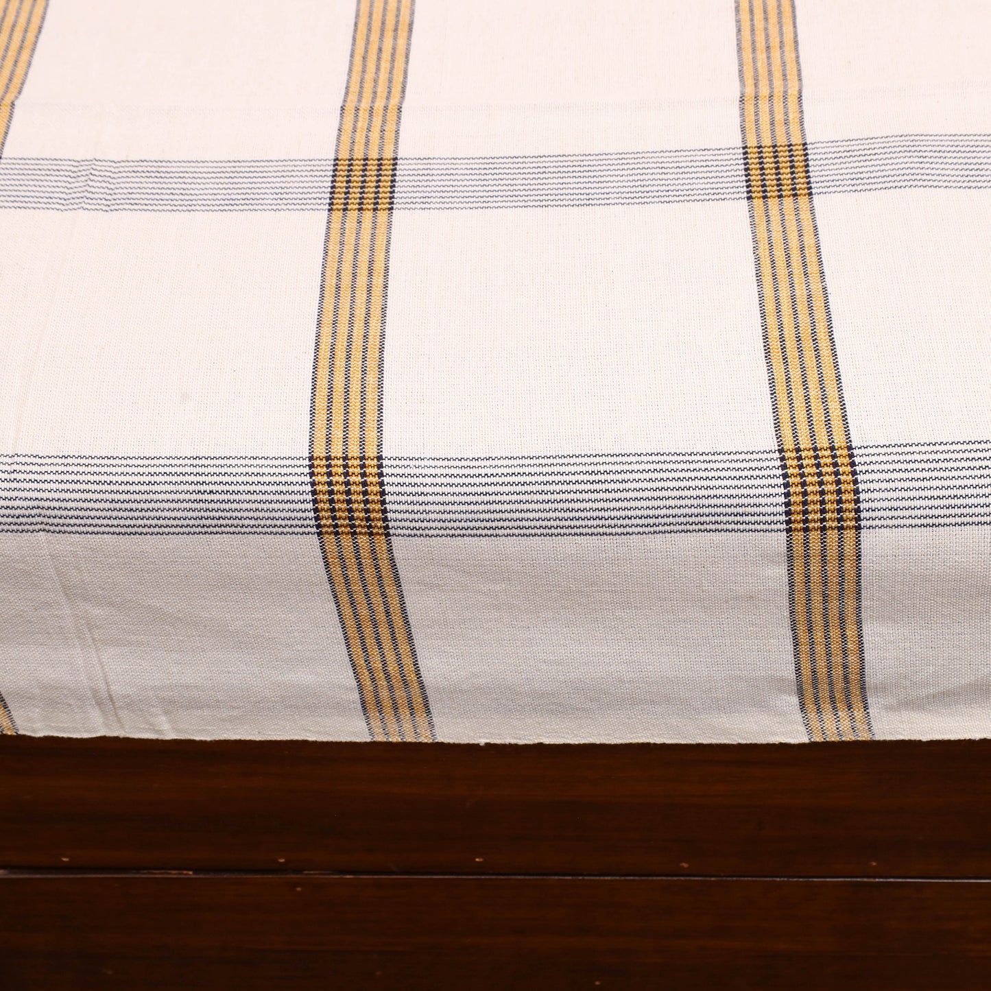 White - Plain Cotton Single Handloom Bed Cover (90 x 60 in) 66