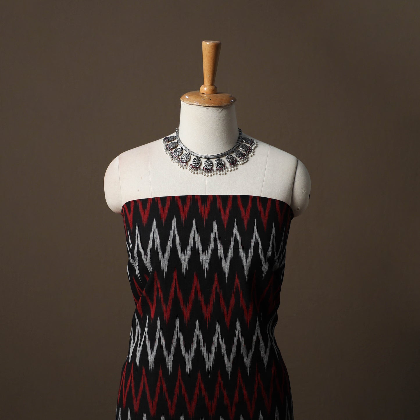 Pochampally Ikat Cotton 2pc Unstitched Dress Material Kurta Set 06