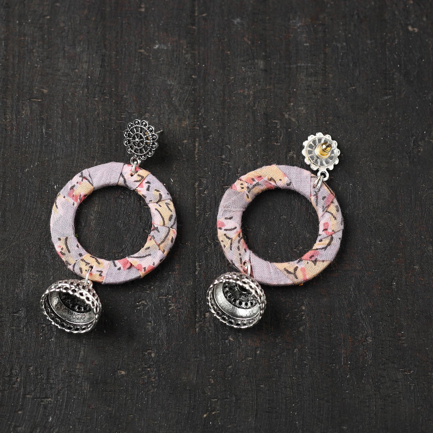 Pink Noor GS Fabart Handmade Earrings