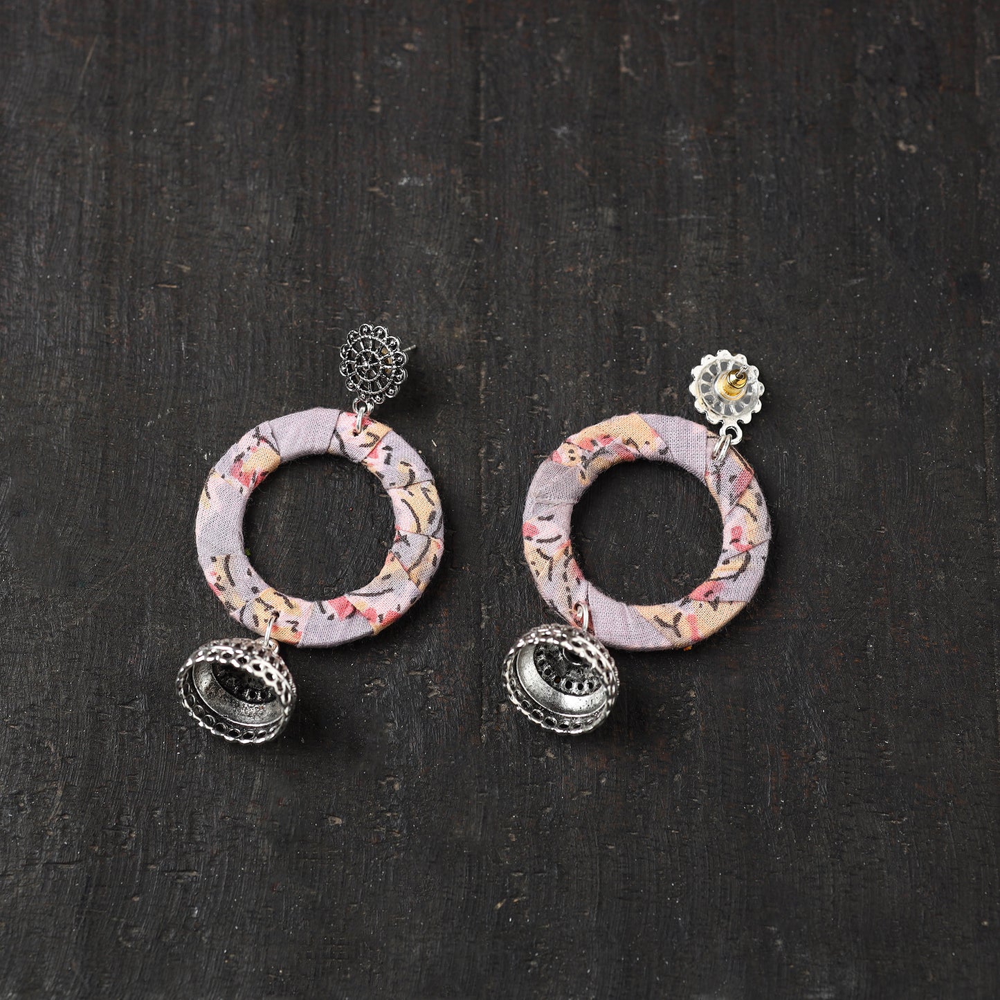 Pink Noor GS Fabart Handmade Earrings