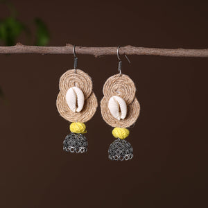 Deepti German Silver Jute Jhumki Earrings