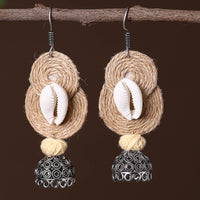 Sapna German Silver Jute Jhumki Earrings