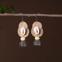 Sapna German Silver Jute Jhumki Earrings