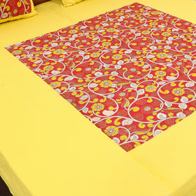 Buy Kantha Stitch with Kalamkari Patch Cotton Bedsheet Set