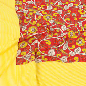 Buy Kantha Stitch with Kalamkari Patch Cotton Bedsheet Set