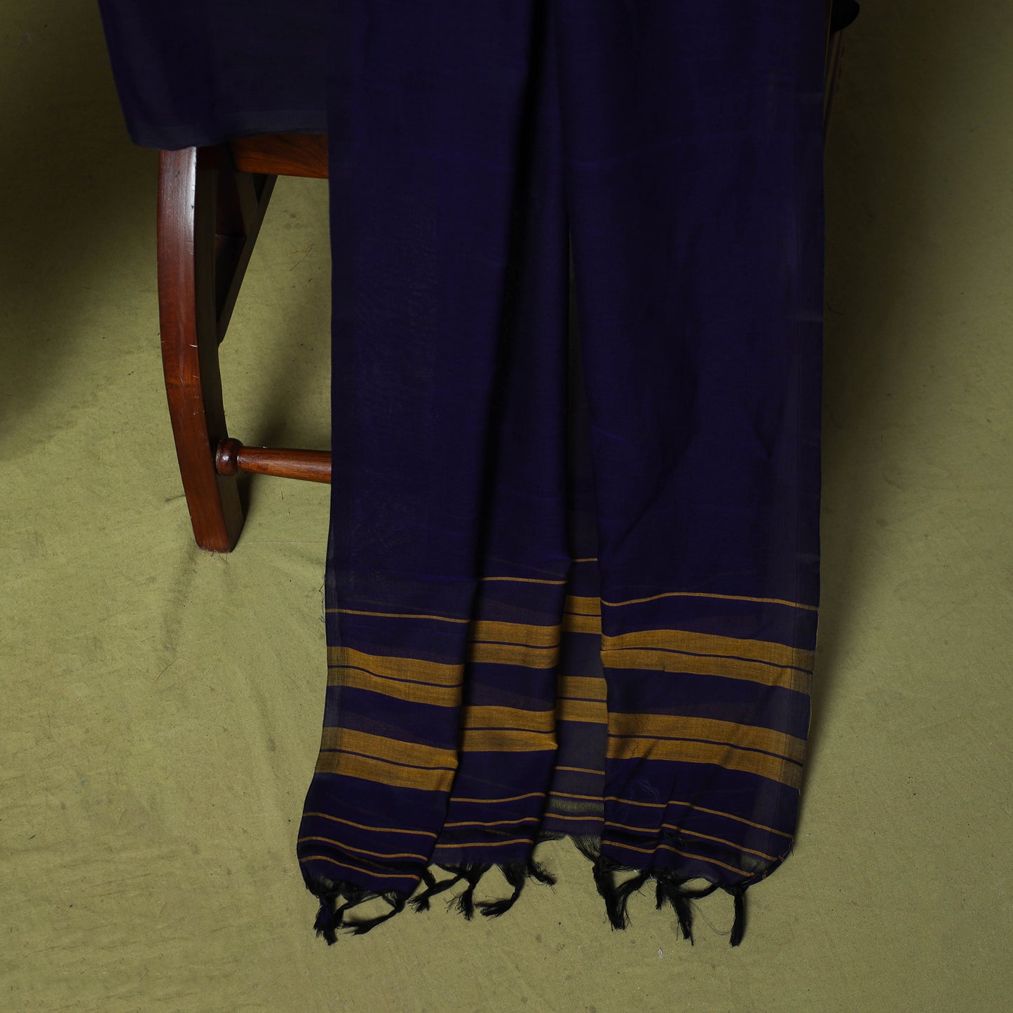 Blue - Dharwad Cotton 3pc Unstitched Dress Material Suit Set 24