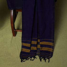 Blue - Dharwad Cotton 3pc Unstitched Dress Material Suit Set 24