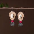 Beige - sana german silver jute jhumki earrings