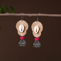 Sana German Silver Jute Jhumki Earrings