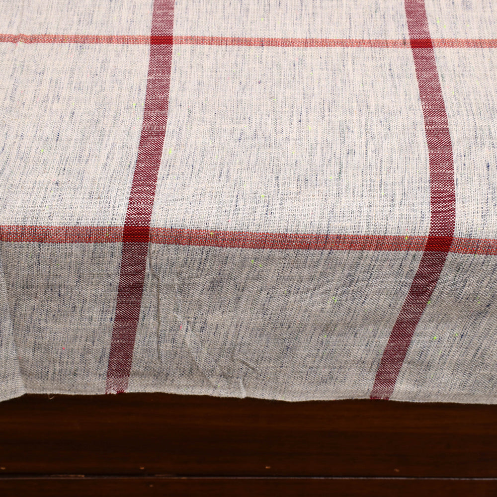 White - Plain Cotton Single Handloom Bed Cover (90 x 60 in) 69