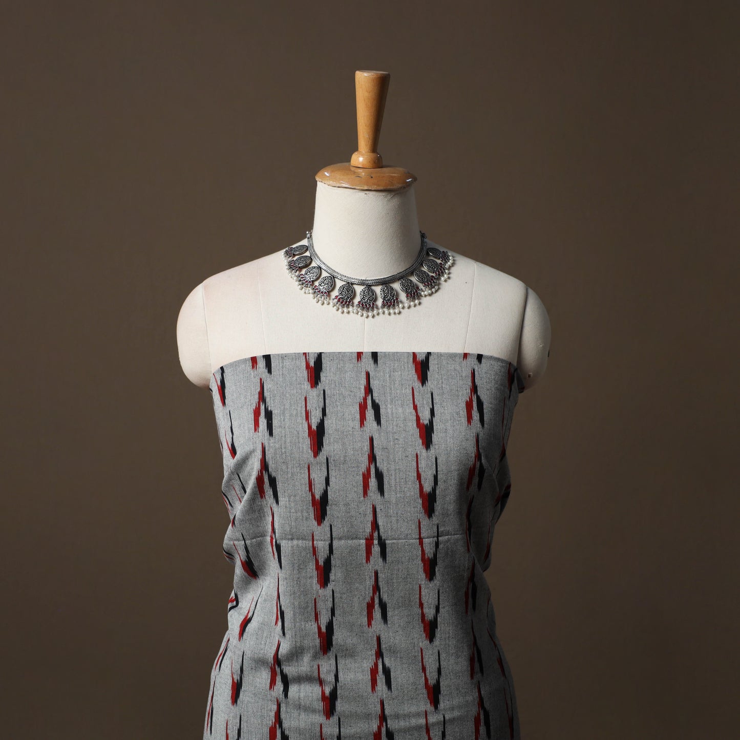 Pochampally Ikat Cotton 2pc Unstitched Dress Material Kurta Set 08