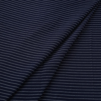 Blue Prewashed Cotton Jacquard Fabric