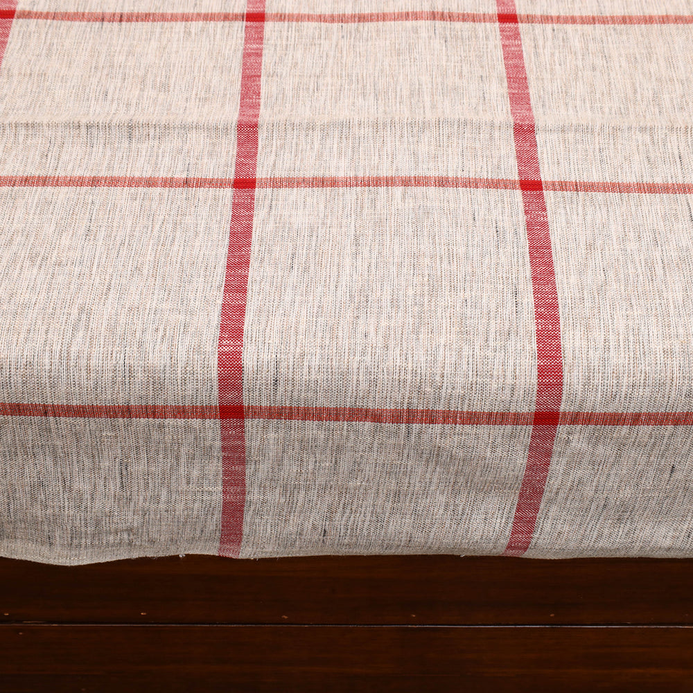 White - Plain Cotton Single Handloom Bed Cover (90 x 60 in) 70