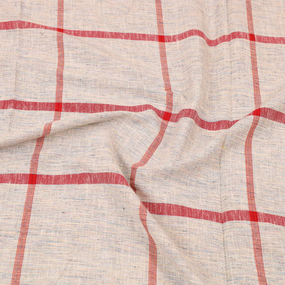 Beige - Plain Cotton Single Handloom Bed Cover (90 x 60 in) 71