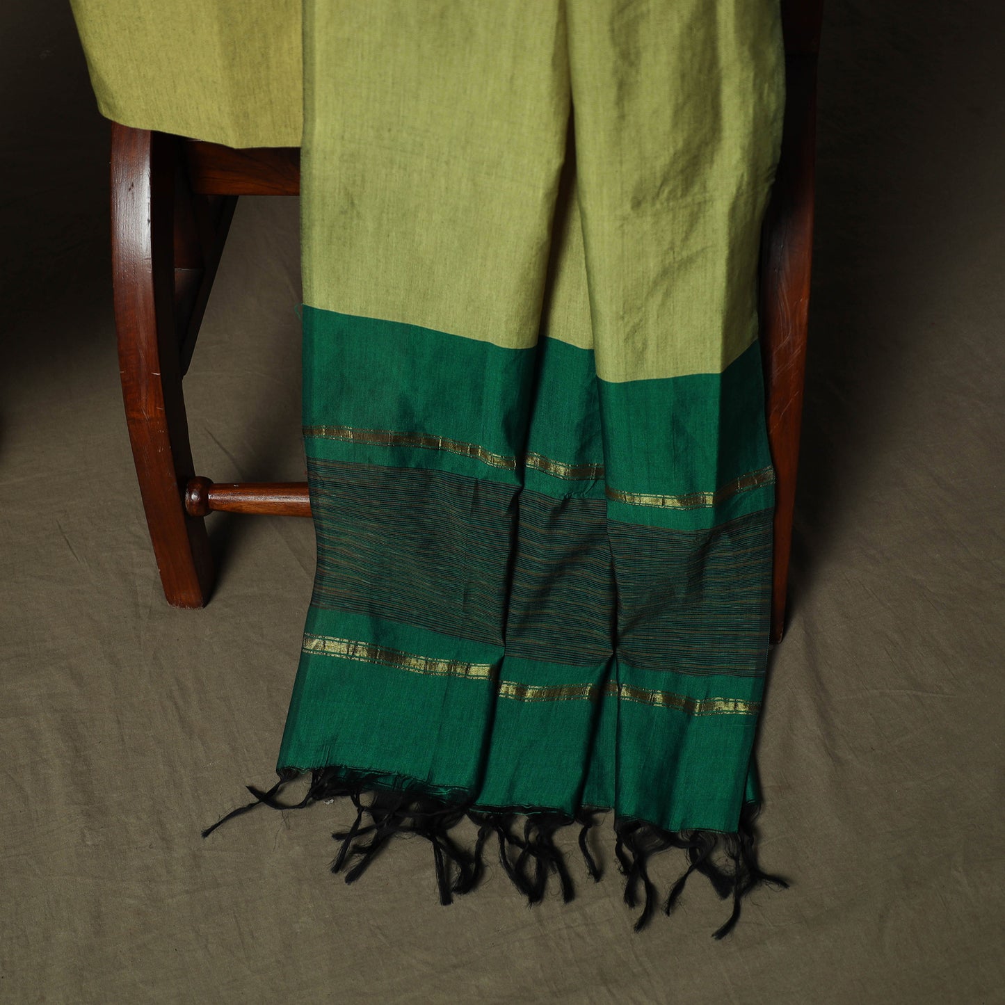 Pochampally Ikat Silk Cotton 3pc Unstitched Dress Material Suit Set 01