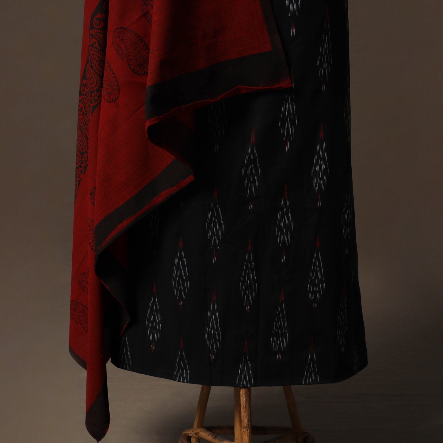 Pochampally Ikat Cotton 2pc Unstitched Dress Material Kurta Set 10