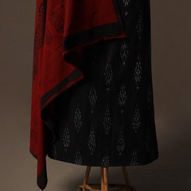 Pochampally Ikat Cotton 2pc Unstitched Dress Material Kurta Set 10