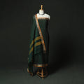 Green - Dharwad Woven Checks Cotton 3pc Unstitched Dress Material Suit Set 38