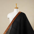 Black - handloom cotton zari border mangalagiri fabric 10