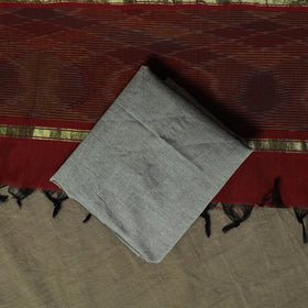 Pochampally Ikat Silk Cotton 3pc Unstitched Dress Material Suit Set 03