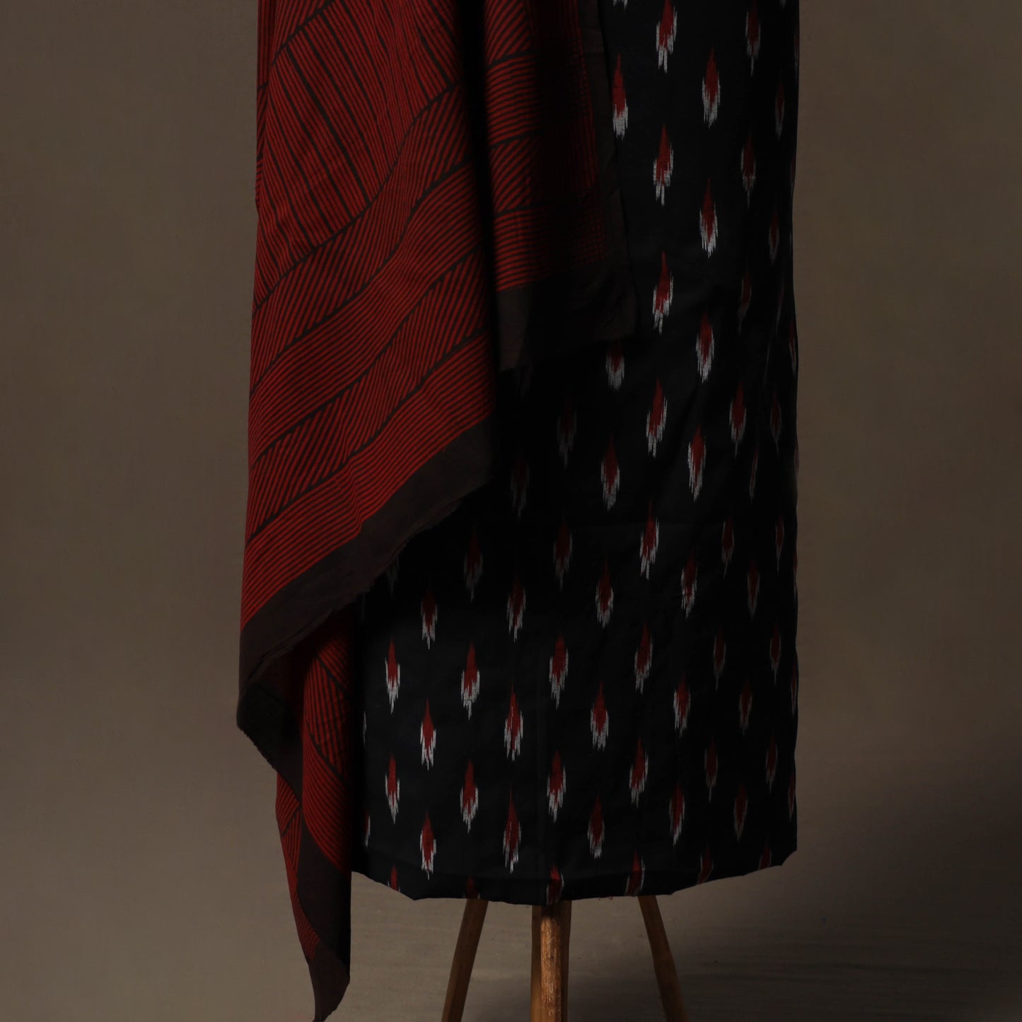 Pochampally Ikat Cotton 2pc Unstitched Dress Material Kurta Set 13