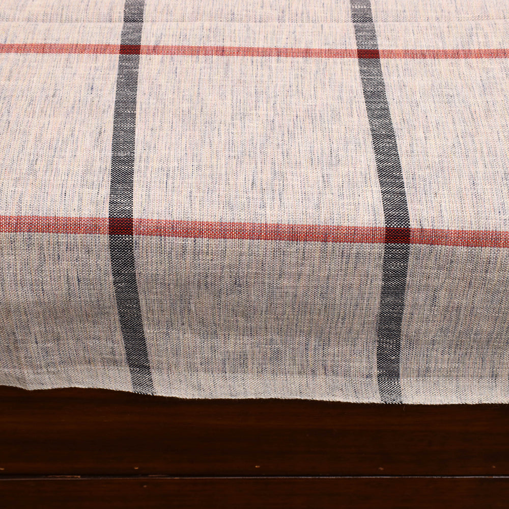 Beige - Plain Cotton Single Handloom Bed Cover (90 x 60 in) 75