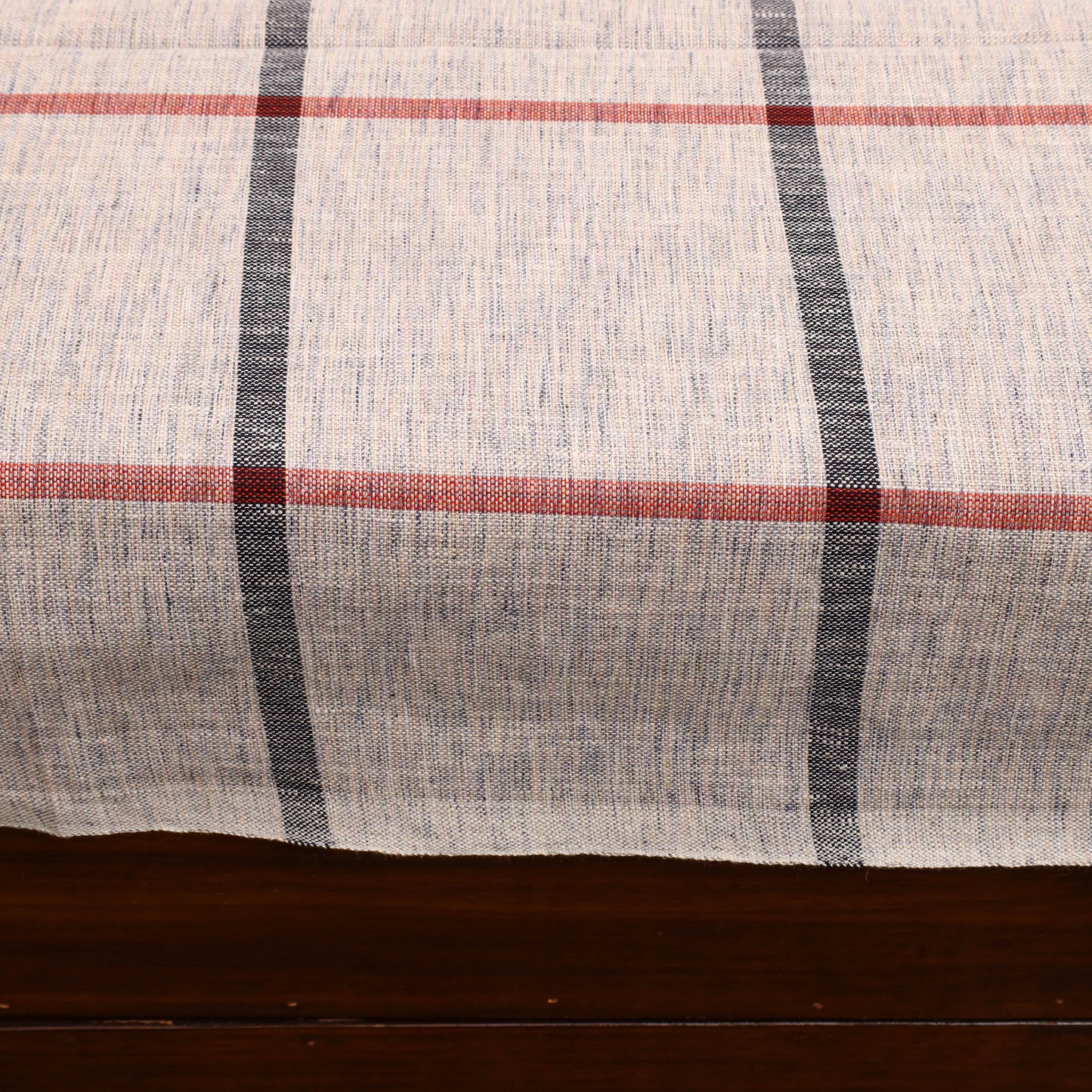 Beige - Plain Cotton Single Handloom Bed Cover (90 x 60 in) 75