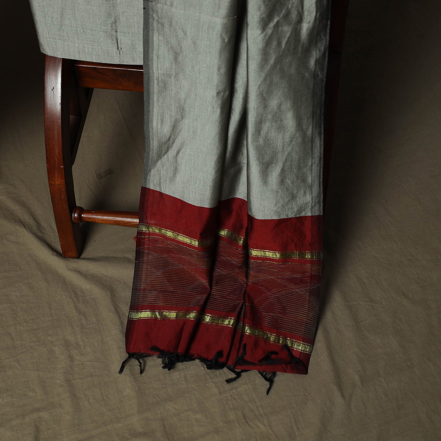 Pochampally Ikat Silk Cotton 3pc Unstitched Dress Material Suit Set 04