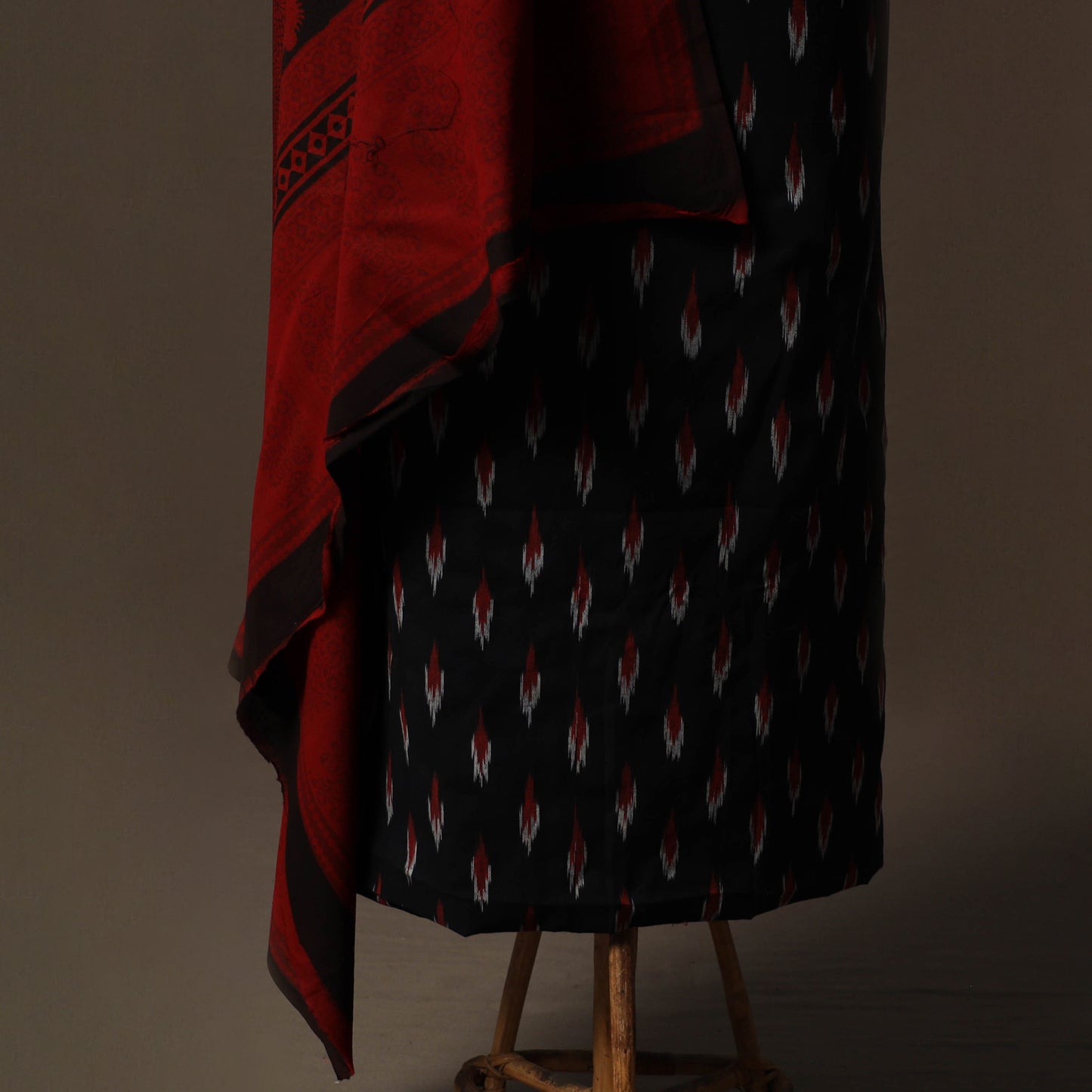 Pochampally Ikat Cotton 2pc Unstitched Dress Material Kurta Set 14