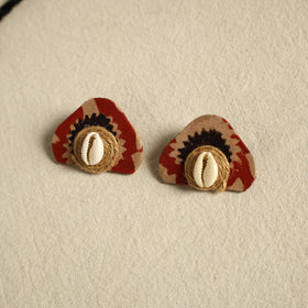  Multicolor Fabart Jute & Shell Work Necklace Set