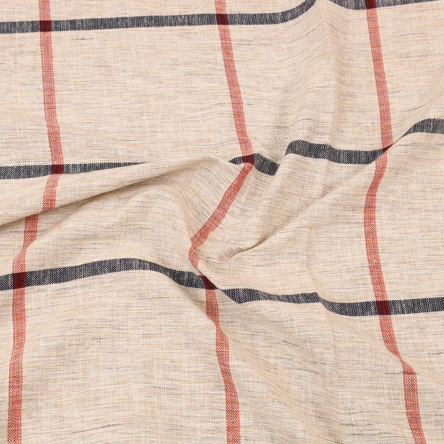 Beige - Plain Cotton Single Handloom Bed Cover (90 x 60 in) 78