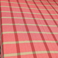 Red - Plain Cotton Single Handloom Bed Cover (90 x 60 in) 79