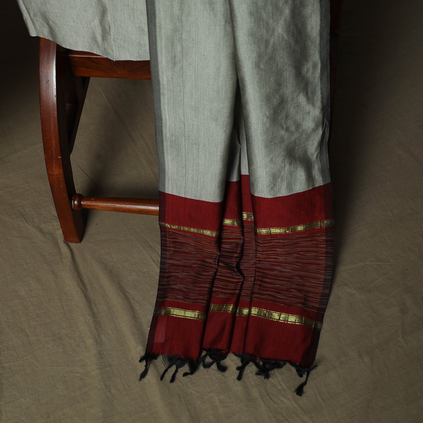 Pochampally Ikat Silk Cotton 3pc Unstitched Dress Material Suit Set 06