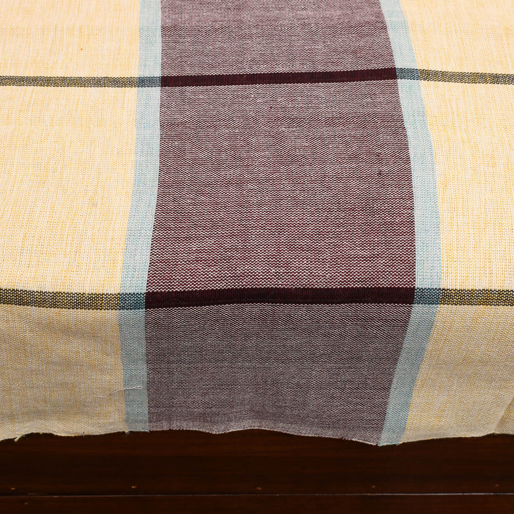 Multicolor - Plain Cotton Single Handloom Bed Cover (90 x 60 in) 83