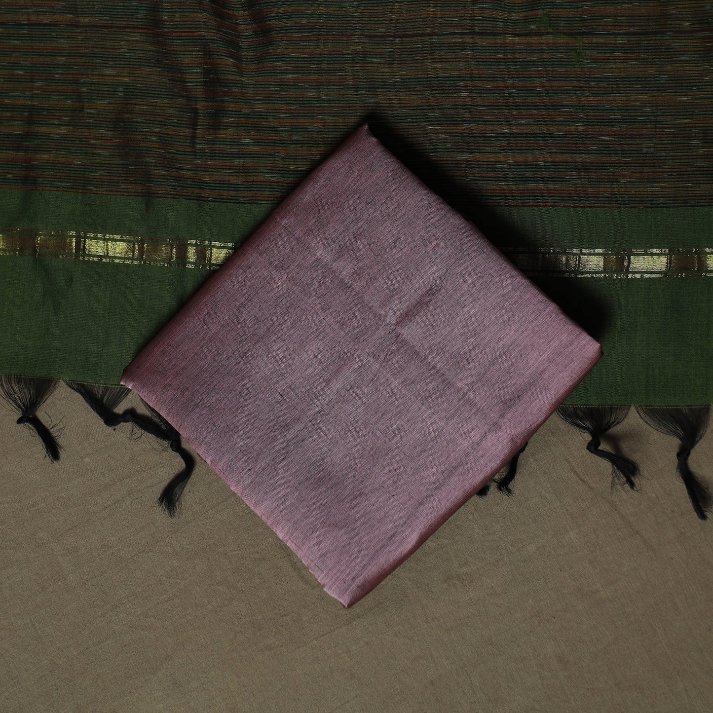Pochampally Ikat Silk Cotton 3pc Unstitched Dress Material Suit Set 08